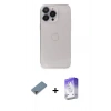 ieg™ iPhone 13 Pro Max Kılıf Ufuk Minimal Özel Seri - Siyah Bilvis 5in1 3D Magic Cam Ekran Koruyucu + Mor Metal Kamera Lens Koruma Cam