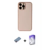 ieg™ iPhone 13 Pro Max Kılıf Yadigar Klasik - Siyah Bilvis 5in1 3D Magic Cam Ekran Koruyucu + Pembe Shine Kamera Lens Koruma Cam