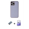 ieg™ iPhone 13 Pro Max Kılıf Yadigar Klasik - Siyah Bilvis 5in1 5D Magic Hayalet Cam Ekran Koruyucu + Kırmızı Metal Kamera Lens Koruma Cam