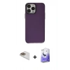 ieg™ iPhone 13 Pro Max Kılıf Zirve Doku Koleksiyonu - Siyah Bilvis 5in1 5D Magic Hayalet Cam Ekran Koruyucu + Gold Pers Alüminyum Kamera Lens