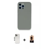 ieg™ iPhone 13 Pro Max Kılıf Zirve Modern Özel Seri - Şeffaf Maxco Cam Ekran Koruyucu + Gökkuşağı Shine Kamera Lens