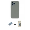 ieg™ iPhone 13 Pro Max Kılıf Zirve Modern Özel Seri - Siyah 6D Mat Seramik Hayalet Nano Ekran Koruyucu + Gökkuşağı Shine Kamera Lens Koruma Cam