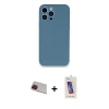 ieg™ iPhone 13 Pro Max Kılıf Zirve Modern Özel Seri - Siyah Joko 5D Cam + Kırmızı Rainbow Kamera Lens Koruma Cam