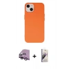 MARSİLYAN™- iPhone 14 Kılıf Ahenk Serisi - Siyah Bilvis 3D Mat Cam Ekran Koruyucu + Raze Metal Kamera Lens - MR