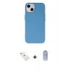 ieg™ iPhone 14 Kılıf Ahenk Serisi - Siyah Joko Magic 5D Cam + Sierra Blue Diamond Kamera Lens