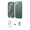 ieg™ iPhone 14 Kılıf Kozmos Yansıma Özel Seri - Siyah Joko Magic 5D Cam + Gümüş Shine Kamera Lens