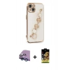 ieg™ iPhone 14 Kılıf Nova Işık Prime - Siyah Buffer Cam Ekran Koruyucu + Mavi Raze Metal Kamera Lens