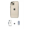 ieg™ iPhone 14 Kılıf Vadi Minimal - Siyah Joko Magic 5D Cam + Mavi Shine Kamera Lens