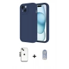 ieg™ iPhone 14 Kılıf Yankı Yansıma Özel Seri - Siyah Joko Magic 5D Cam + Siyah Shine Kamera Lens