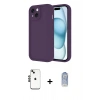 ieg™ iPhone 14 Kılıf Yankı Yansıma Özel Seri - Siyah Joko Magic 5D Cam + Siyah Shine Kamera Lens