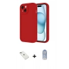 ieg™ iPhone 14 Kılıf Yankı Yansıma Özel Seri - Siyah Joko Magic 5D Cam + Yeşil Diamond Kamera Lens