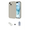 ieg™ iPhone 14 Kılıf Yankı Yansıma Özel Seri - Siyah Joko Magic 5D Cam + Yeşil Diamond Kamera Lens