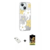 ieg™ iPhone 14 Kılıf Yörünge Işık Prime - Siyah Buffer Cam Ekran Koruyucu + Yeşil Diamond Kamera Lens