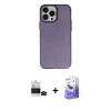 ieg™ iPhone 14 Pro Max Kılıf Ahenk Çizgi Prime - Siyah Bilvis 5in1 5D Magic Hayalet Cam Ekran Koruyucu + Siyah Bilvis Titan Kamera Lens