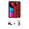 ieg™ iPhone 14 Pro Max Kılıf Ahenk Klasik Koleksiyonu - Siyah 6D Mat Seramik Hayalet Nano Ekran Koruyucu + Siyah Bilvis Titan Kamera Lens
