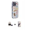 ieg™ iPhone 14 Pro Max Kılıf Ahenk Modern Serisi - Siyah Bilvis 3D Mat Cam Ekran Koruyucu + Siyah Bilvis Titan Kamera Lens