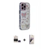 ieg™ iPhone 14 Pro Max Kılıf Ahenk Modern Serisi - Siyah Bilvis 3D Mat Cam Ekran Koruyucu + Siyah Bilvis Titan Kamera Lens