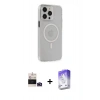 ieg™ iPhone 14 Pro Max Kılıf Kıvılcım Asil Özel Seri - Siyah Bilvis 5in1 3D Magic Cam Ekran Koruyucu + Derin Mor Bilvis Titan Kamera Lens