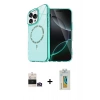 ieg™ iPhone 14 Pro Max Kılıf Kıvılcım Form Prime - Siyah Polymer Nano Ekran Koruyucu + Gold Bilvis Titan Kamera Lens