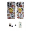 ieg™ iPhone 14 Pro Max Kılıf Nova Doku Koleksiyonu - Şeffaf Pasifik Cam Ekran Koruyucu + Gümüş Bilvis Titan Kamera Lens