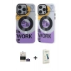 ieg™ iPhone 14 Pro Max Kılıf Nova Doku Koleksiyonu - Şeffaf Pasifik Cam Ekran Koruyucu + Gümüş Bilvis Titan Kamera Lens
