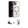 ieg™ iPhone 14 Pro Max Kılıf Nova Işık Özel Seri - Siyah 6D Mat Seramik Hayalet Nano Ekran Koruyucu + Derin Mor Bilvis Titan Kamera Lens