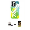 ieg™ iPhone 14 Pro Max Kılıf Siluet Çizgi Koleksiyonu - Siyah Buffer Cam Ekran Koruyucu + Siyah Bilvis Titan Kamera Lens