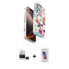 ieg™ iPhone 14 Pro Max Kılıf Siluet Doku - Siyah Joko 5D Cam + Siyah Bilvis Titan Kamera Lens