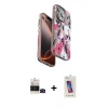 ieg™ iPhone 14 Pro Max Kılıf Siluet Doku - Siyah Joko 5D Cam + Siyah Bilvis Titan Kamera Lens