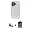 ieg™ iPhone 14 Pro Max Kılıf Ufuk Minimal Özel Seri - Siyah Buffer Hayalet Cam Ekran Koruyucu + Derin Mor Bilvis Titan Kamera Lens