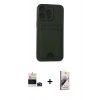 ieg™ iPhone 14 Pro Max Kılıf Vadi Çizgi Prime - Siyah Bilvis 3D Mat Cam Ekran Koruyucu + Derin Mor Bilvis Titan Kamera Lens