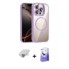 ieg™ iPhone 14 Pro Max Kılıf Yadigar Asil Koleksiyonu - Siyah Bilvis 5in1 5D Magic Hayalet Cam Ekran Koruyucu + Gold Band Metal Kamera Lens