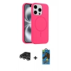 MARSİLYAN™- iPhone 14 Pro Max Kılıf Yankı Form Serisi - Siyah 18D Cam Ekran Koruyucu + Raze Metal Kamera Lens - GS