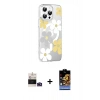 ieg™ iPhone 14 Pro Max Kılıf Yörünge Işık Prime - Siyah Buffer Hayalet Cam Ekran Koruyucu + Derin Mor Bilvis Titan Kamera Lens