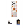 ieg™ iPhone 14 Pro Max Kılıf Yörünge Işık Prime - Siyah Buffer Hayalet Cam Ekran Koruyucu + Derin Mor Bilvis Titan Kamera Lens