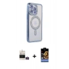 ieg™ iPhone 14 Pro Max Kılıf Zirve Doku Prime - Siyah Buffer Hayalet Cam Ekran Koruyucu + Gold Bilvis Titan Kamera Lens