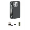 ieg™ iPhone 14 Pro Max Kılıf Zirve Modern Prime - Siyah Joko Magic 5D Hayalet Cam + Gold Bilvis Titan Kamera Lens