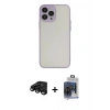 ieg™ iPhone 15 Pro Max Kılıf Ahenk Çizgi Serisi - Siyah Vanessa Magic Cam + Siyah Raze Metal Kamera Lens