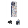 ieg™ iPhone 15 Pro Max Kılıf Ahenk Modern Serisi - Siyah Vanessa Magic Cam + Gümüş Raze Metal Kamera Lens