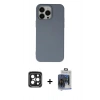 ieg™ iPhone 15 Pro Max Kılıf Ahenk Serisi - Siyah Vanessa Magic Cam + Siyah PVD Metal Kamera Lens