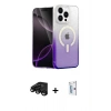 ieg™ iPhone 15 Pro Max Kılıf Eksen Minimal Özel Seri - Siyah Bilvis 0.18mm Plus Cam Ekran Koruyucu + Siyah Raze Metal Kamera Lens