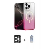 ieg™ iPhone 15 Pro Max Kılıf Eksen Minimal Özel Seri - Siyah Joko Magic 5D Cam + Siyah PVD Metal Kamera Lens