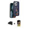 ieg™ iPhone 15 Pro Max Kılıf Nova Form Koleksiyonu - Siyah Buffer Cam Ekran Koruyucu + Siyah Raze Metal Kamera Lens