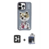 ieg™ iPhone 15 Pro Max Kılıf Siluet Modern Özel Seri - Siyah Vanessa Magic Cam + Siyah PVD Metal Kamera Lens