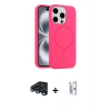 ieg™ iPhone 15 Pro Max Kılıf Yankı Form Serisi - Siyah Bilvis 0.18mm Plus Cam Ekran Koruyucu + Lacivert Raze Metal Kamera Lens