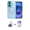 ieg™ iPhone 16 Kılıf Kıvılcım Form Prime - Siyah Bilvis 5in1 3D Magic Cam Ekran Koruyucu + Siyah Bilvis Titan Kamera Lens