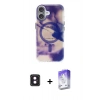 MARSİLYAN™- iPhone 16 Kılıf Ufuk Doku Prime - Siyah Bilvis 5in1 3D Magic Cam Ekran Koruyucu + PVD Metal Kamera Lens - PE