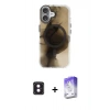 MARSİLYAN™- iPhone 16 Kılıf Ufuk Doku Prime - Siyah Bilvis 5in1 3D Magic Cam Ekran Koruyucu + PVD Metal Kamera Lens - PE