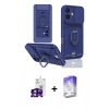 ieg™ iPhone 16 Kılıf Vadi Form Prime - Siyah Bilvis 5in1 3D Magic Cam Ekran Koruyucu + Pembe Bilvis Titan Kamera Lens