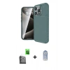 ieg™ iPhone 16 Pro Kılıf Eksen Form Prime - Siyah Joko Magic 5D Cam + Siyah Raze Metal Kamera Lens